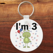 Porte-clés Grenouille avec ballons 3e anniversaire (Recto)