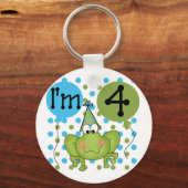 Porte-clés Grenouille bleue 4e anniversaire Tshirts et cadeau (Recto)