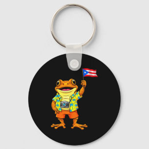 Porte-clés Grenouille coqui drôle drapeau de Porto Rico boric