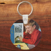 Porte-clés Grenouille dans la bibliothèque (Recto)