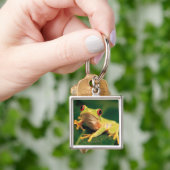 Porte-clés Grenouille d'arbre rouge d'oeil (main)