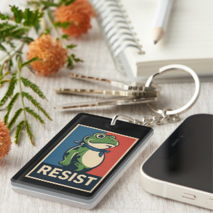 Porte-clés grenouille de Portland en protestation contre la r
