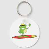 Porte-clés Grenouille de surf portant des lunettes de soleil (Recto)