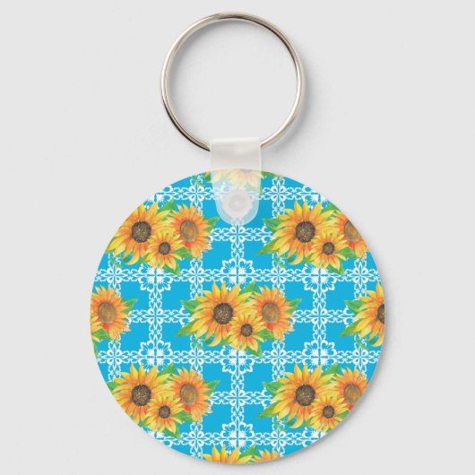 Porte-clés Grenouille florale de tournesol (Recto)
