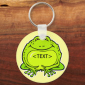 Porte-clés grenouille grosse et heureuse, <TEXT> (Recto)