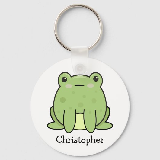 Porte-clés Grenouille Kawaii, crapaud Personnalisé (Recto)