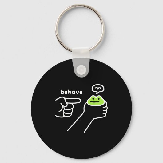 Porte-clés Grenouille malhonnête Mème de grenouille drôle Se (Recto)