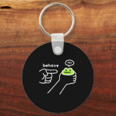 Porte-clés Grenouille malhonnête Mème de grenouille drôle Se (Recto)