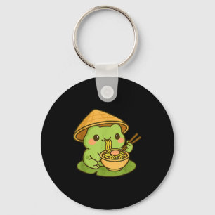 Porte-clés Grenouille Mignonne Mangeant Ramen Anime Cadeaux J