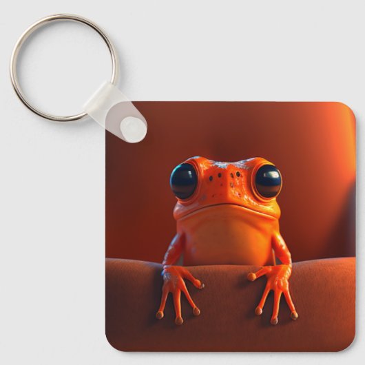 Porte-clés Grenouille orange (Recto)