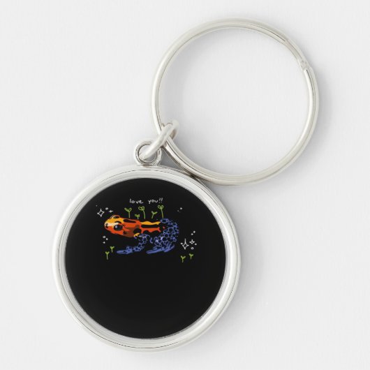 Porte-clés Grenouille qui t'aime style classique simple (Devant)