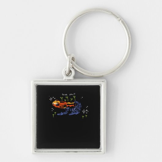 Porte-clés Grenouille qui t'aime style classique simple (Devant)