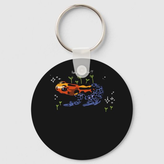 Porte-clés Grenouille qui vous aime Style Classique Simple (Recto)