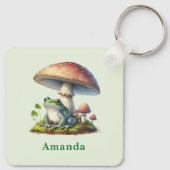 Porte-clés Grenouille sous un champignon Mignon Nature (Dos)
