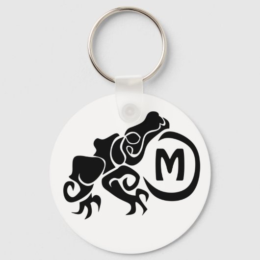 Porte-clés Grenouille tribale méchante (Recto)
