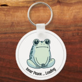 Porte-clés Grenouille Zen Cartoon Chill, Grenouille Mélange M (Recto)