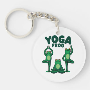 Porte-clés Grenouilles de yoga