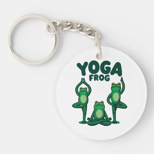 Porte-clés Grenouilles de yoga (Devant)