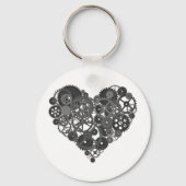 Porte-clés Grey Gears Heart (Recto)