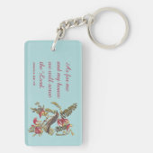 Porte-clés Grey Kingbird et la Bible Verse (Dos)