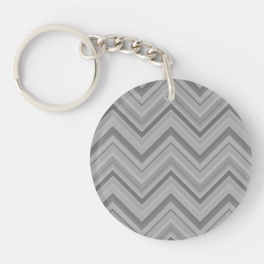 Porte-clés Grey stripes zigzag (Devant)