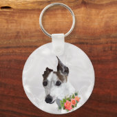 Porte-clés Greyhound et Fleurs italiennes (Recto)