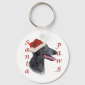 Porte-clés Greyhound Père Noël Paws (Verso)