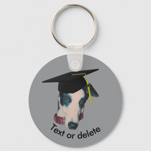 Porte-clés Greyhound The Graduate Funny Dog Personalized (Recto)