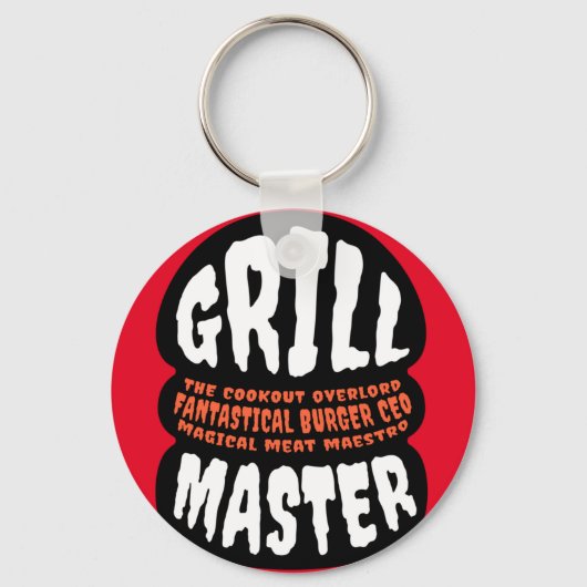 Porte-clés Grill Master BBBQ Papa Citation Burger Grill Cooko (Recto)