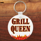 Porte-clés Grill Queen Funny BBQ Dit (Recto)