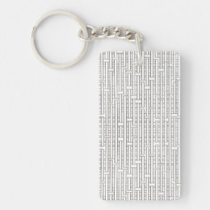 Porte-clés Grille industrielle - Moderne minimaliste noir et