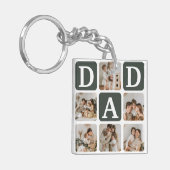 Porte-clés Grille multiphoto moderne mignon cadeau DAD (Devant gauche)