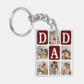 Porte-clés Grille multiphoto moderne mignon cadeau DAD (Devant gauche)