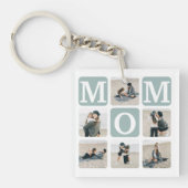 Porte-clés Grille multiphoto moderne mignonne cadeau MOM (Devant)