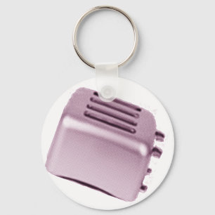 Porte-clés Grille-pain rétro - rose