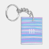 Porte-clés Grilles Acryliques Peintes Turquoise Rose violet (Devant gauche)