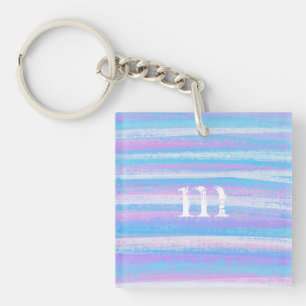 Porte-clés Grilles Acryliques Peintes Turquoise Rose violet