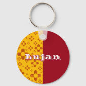 Porte-clés Grilles verticales Zia Soleil Rouge Jaune Nouveau- (Recto)