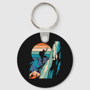 Porte-clés Grimpeur de Montagne Drôle Escalade Bloc Homme