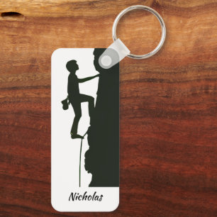 Porte-clés Grimpeur de rochers Silhouette de montagne 