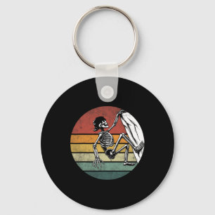 Porte-clés grimpeur squelette Halloween squelette vintage Roc