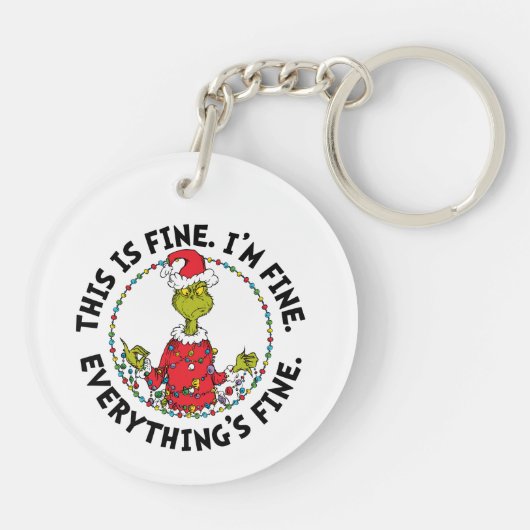 Porte-clés Grinch | Everything's Fine (Dos)