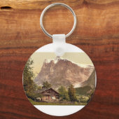 Porte-clés Grindelwald, chalet et mont Wetterhorn, Bernese (Recto)
