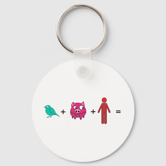 Porte-clés grippe porcine (Recto)