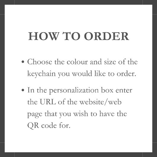 Porte-clés Gris charbon | Porte - clé de numérisation de code