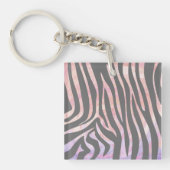 Porte-clés Gris clair et rose Zebra (Devant)