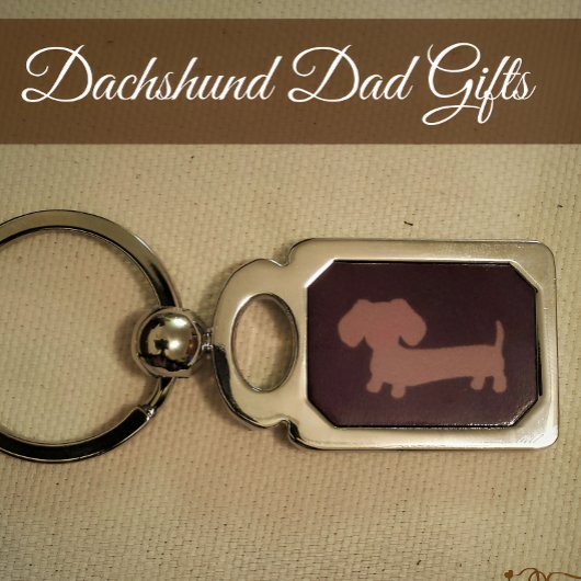 Porte-clés Gris Dachshund Masculine anneau Porte - clé