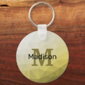 Porte-clés Gris jaune ombre Mesh Motif Monogramme (Recto)