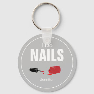 Porte-clés Gris Moderne I Do Nails (Technicien Nail)