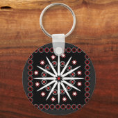 Porte-clés Gris noir rouge gris et blanc (Recto)